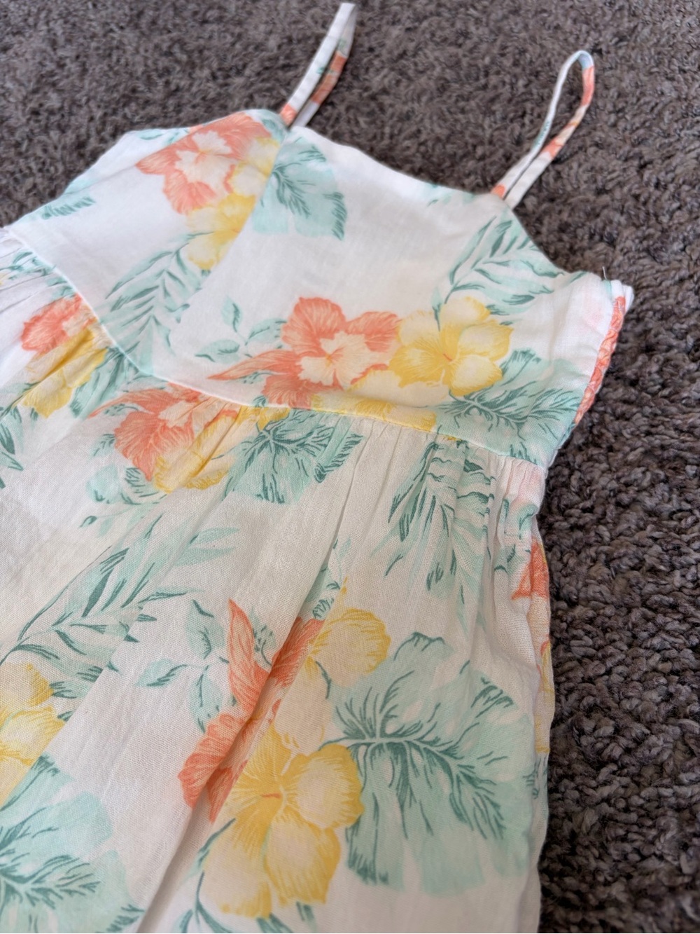Janie and Jack Hibiscus Wide Leg Jumpsuit